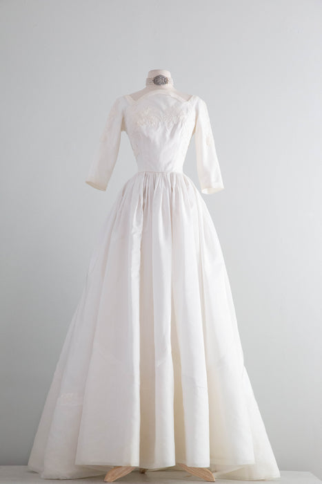 Spectacular 1950s Cahill of Beverly Hills Wedding Gown / Small
