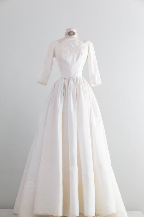 Spectacular 1950s Cahill of Beverly Hills Wedding Gown / Small