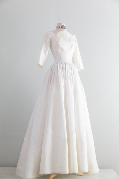 Spectacular 1950s Cahill of Beverly Hills Wedding Gown / Small