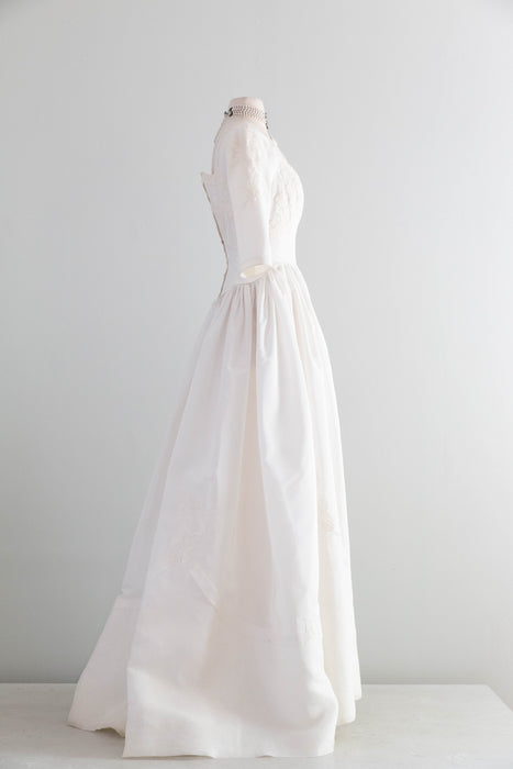 Spectacular 1950s Cahill of Beverly Hills Wedding Gown / Small