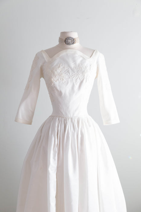 Spectacular 1950s Cahill of Beverly Hills Wedding Gown / Small