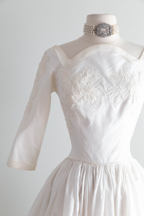 Spectacular 1950s Cahill of Beverly Hills Wedding Gown / Small