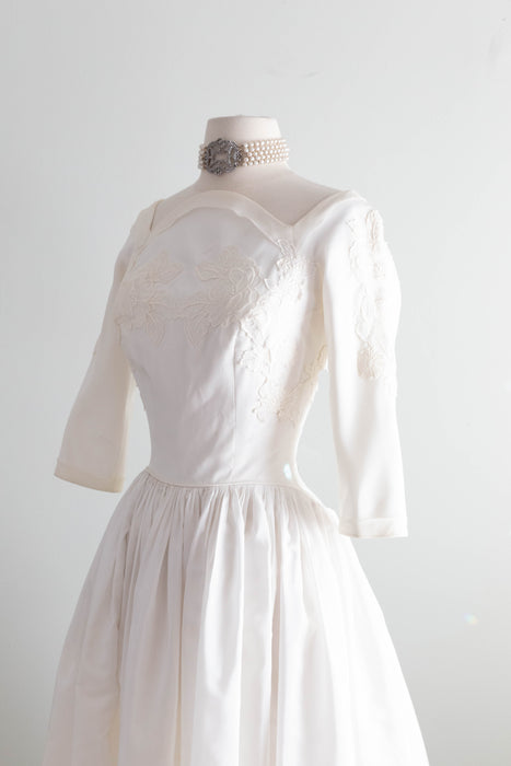 Spectacular 1950s Cahill of Beverly Hills Wedding Gown / Small