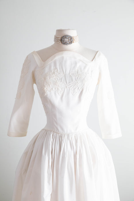 Spectacular 1950s Cahill of Beverly Hills Wedding Gown / Small
