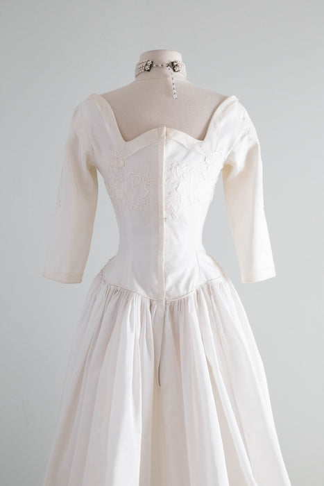 Spectacular 1950s Cahill of Beverly Hills Wedding Gown / Small