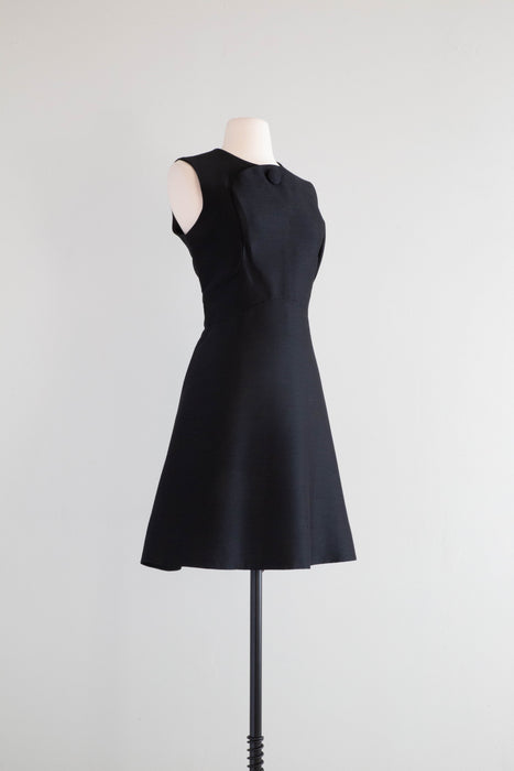 Fab 1960’s NOS Don Loper Black Cocktail Dress / med.