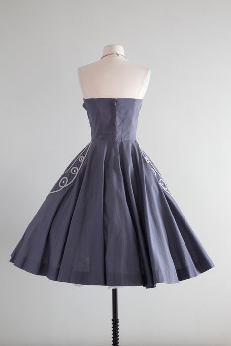 Glamorous 1950's Lilli Diamond Strapless Cotton Starlet Dress & Jacket / Small