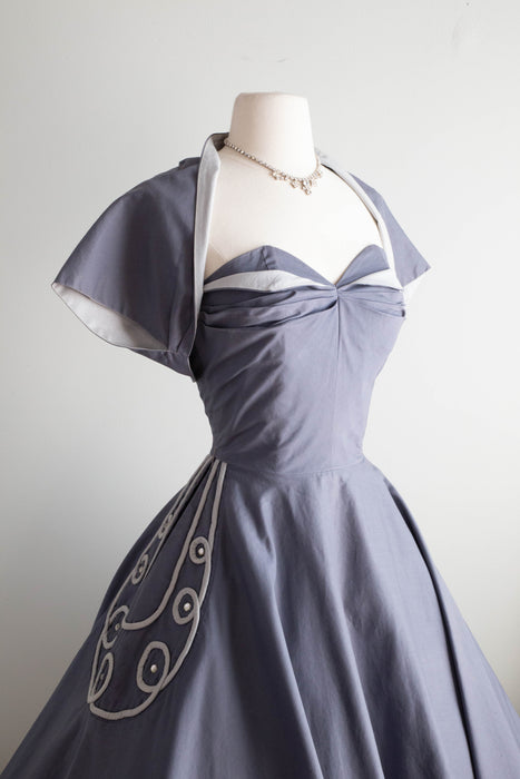 Glamorous 1950's Lilli Diamond Strapless Cotton Starlet Dress & Jacket / Small