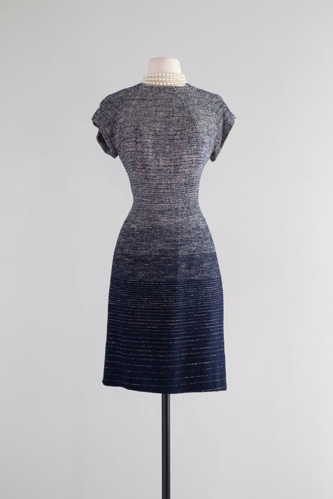 Sublime 1960's Ombre Silk Dress & Coat Set By Travilla / Medium