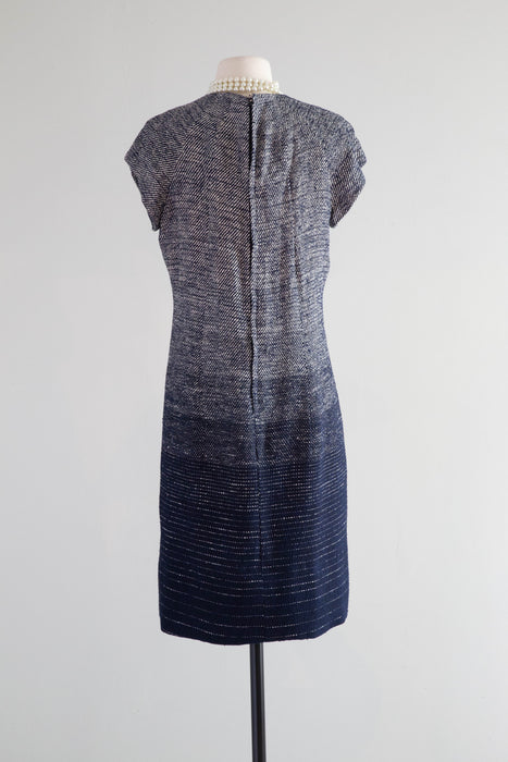 Sublime 1960's Ombre Silk Dress & Coat Set By Travilla / Medium