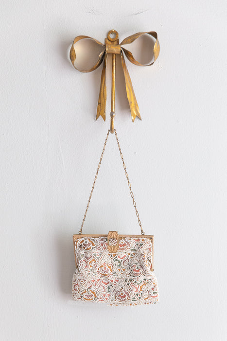 Beautiful Hand Beaded Art Deco Era Hand Bag