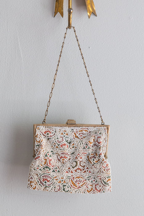 Beautiful Hand Beaded Art Deco Era Hand Bag