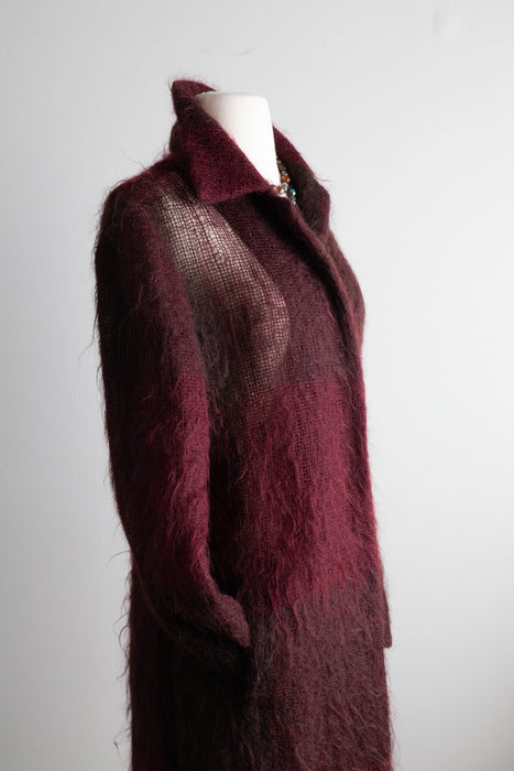 Chic Vintage Ungaro Feather Weight Mohair Knit Coat / Medium