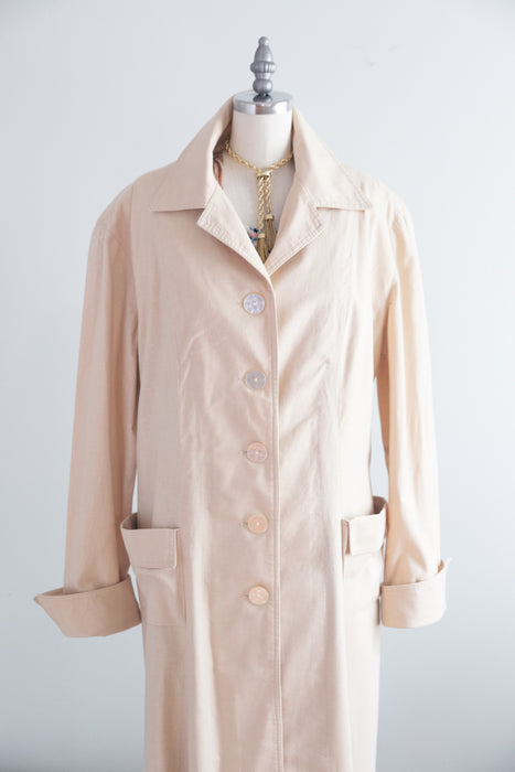 Chic Circa 1940's Donovan Industries Cotton Duster Car Coat /Large