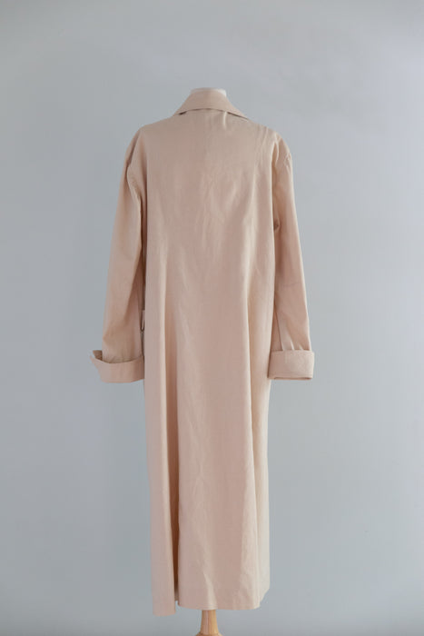 Chic Circa 1940's Donovan Industries Cotton Duster Car Coat /Large