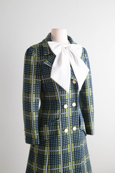 Fab 1960's Lilli Ann Knit Dress & Matching Jacket Set / Medium