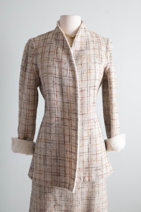 Iconic 1970s HALSTON Four Piece Suit & Coat Set / Medium