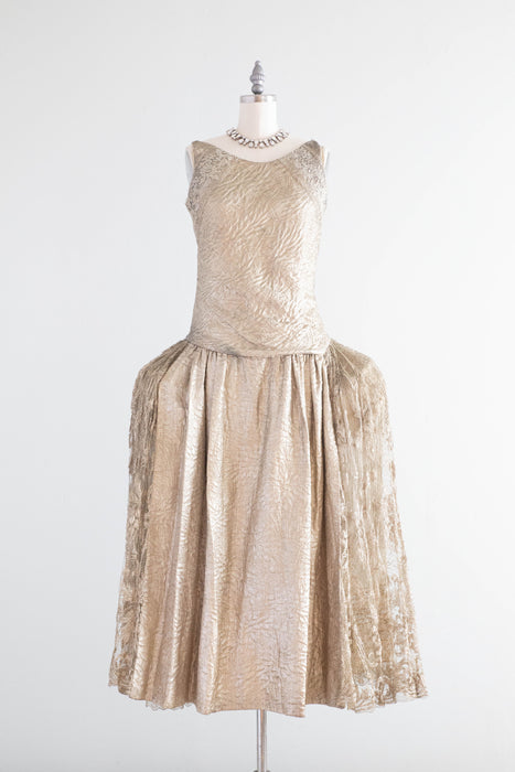 Spectacular 1920's Silver Lam Robe De Style Evening Dress From Living Xtabay Vintage Spectacular 1920's Silver Lam Robe De Style Evening Dress From Living Xtabay Vintage