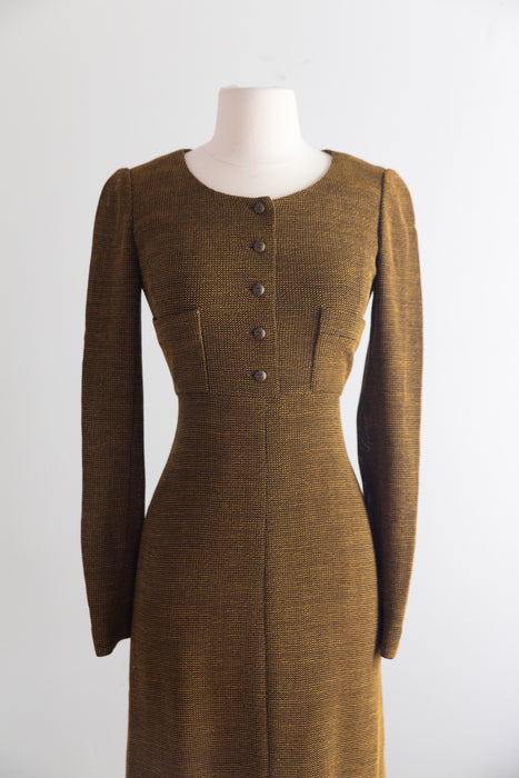 Vintage Chanel Boutique Dress With Signature Buttons, Fall/Winter 1997