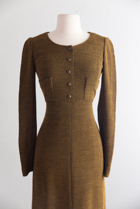 Vintage Chanel Boutique Dress With Signature Buttons, Fall/Winter 1997