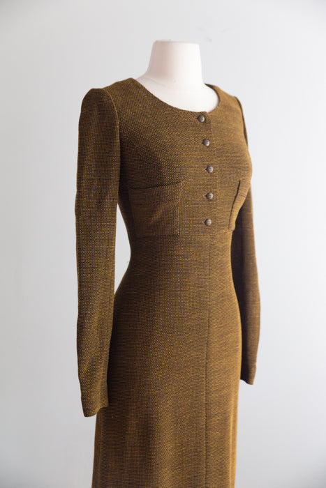 Vintage Chanel Boutique Dress With Signature Buttons, Fall/Winter 1997