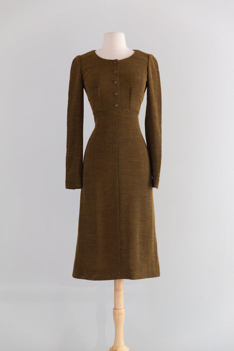 Vintage Chanel Boutique Dress With Signature Buttons, Fall/Winter 1997