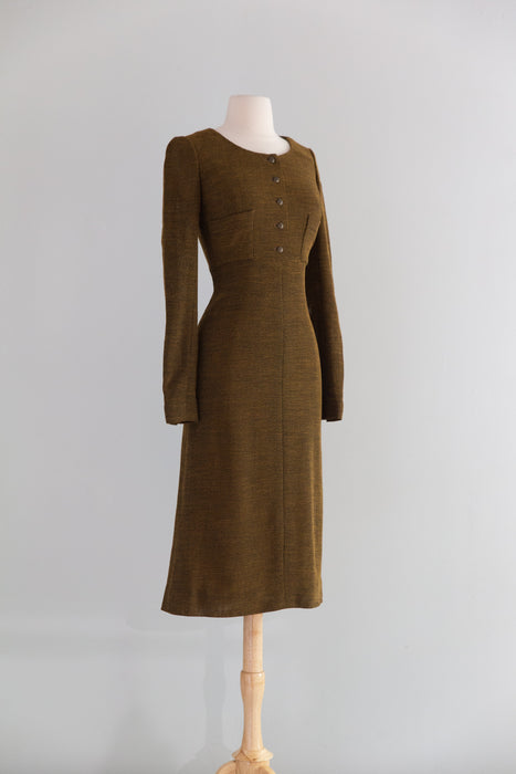 Vintage Chanel Boutique Dress With Signature Buttons, Fall/Winter 1997