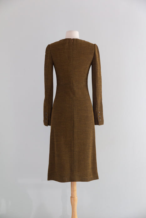 Vintage Chanel Boutique Dress With Signature Buttons, Fall/Winter 1997