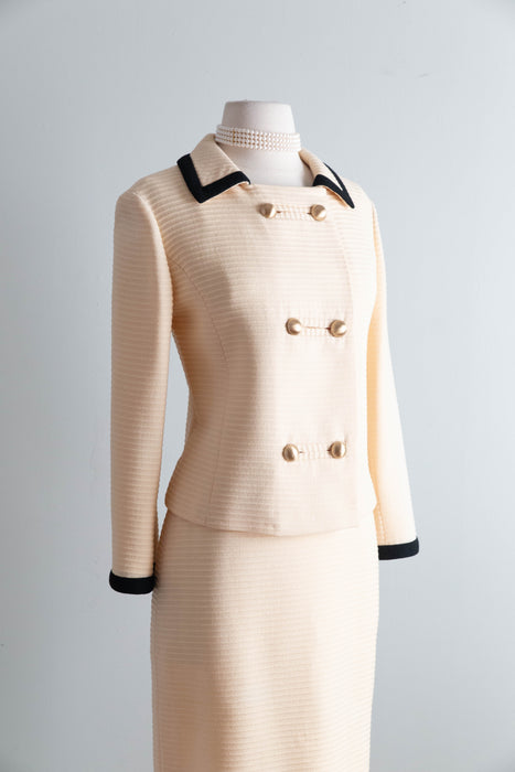 Chic Early 1960's Suit By French Designer Jacques Heim For I.Magnin / S