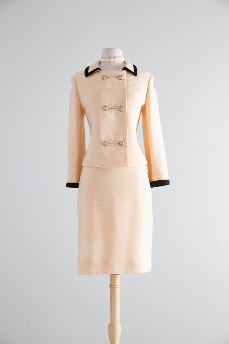 Chic Early 1960's Suit By French Designer Jacques Heim For I.Magnin / S