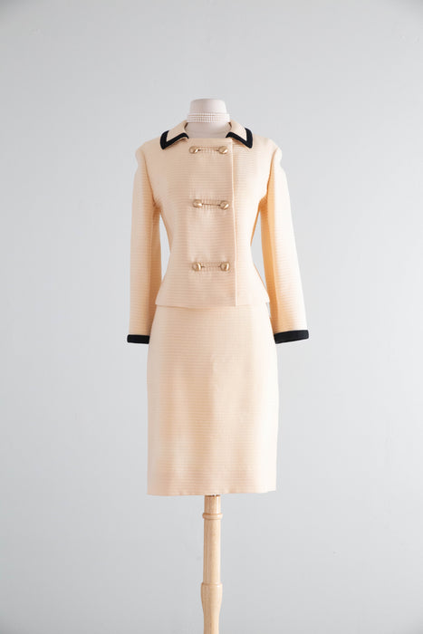 Chic Early 1960's Suit By French Designer Jacques Heim For I.Magnin / S