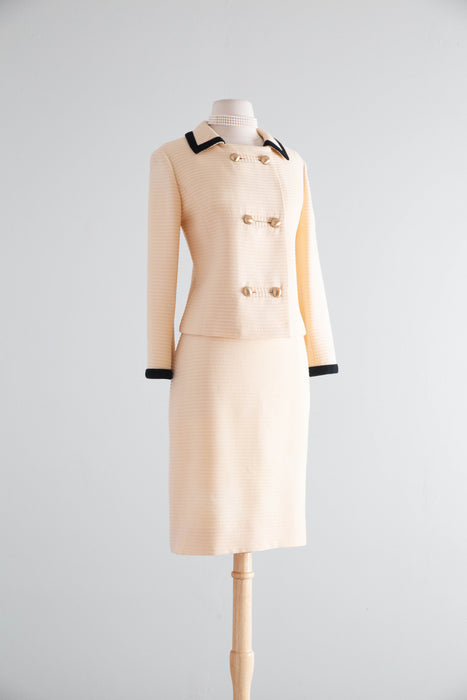 Chic Early 1960's Suit By French Designer Jacques Heim For I.Magnin / S