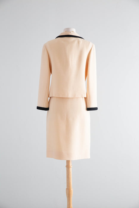 Chic Early 1960's Suit By French Designer Jacques Heim For I.Magnin / S