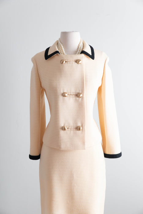 Chic Early 1960's Suit By French Designer Jacques Heim For I.Magnin / S