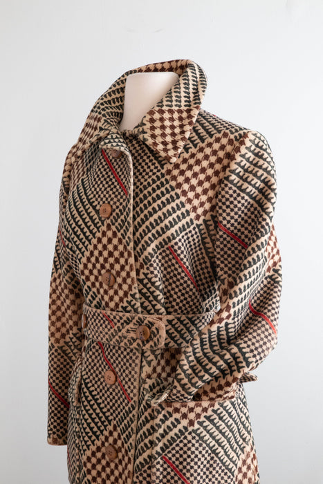 Timeless Luxury 1970's Nina Ricci Wool Trench Coat / Medium