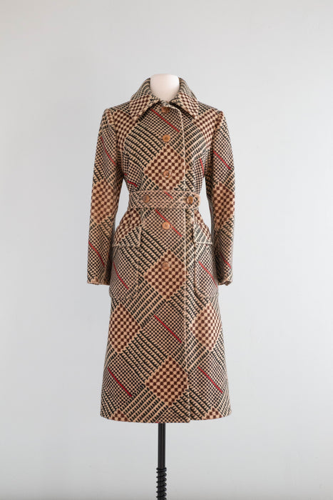 Timeless Luxury 1970's Nina Ricci Wool Trench Coat / Medium