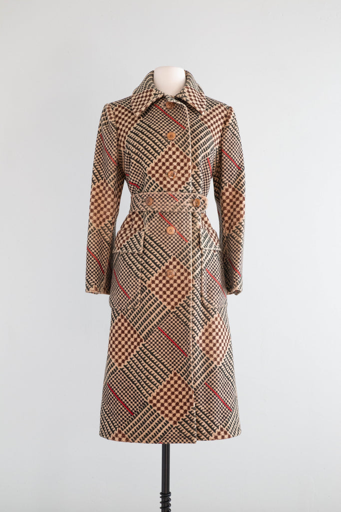 Timeless Luxury 1970's Nina Ricci Wool Trench Coat / Medium