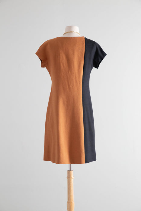 Rare Museum Worthy Silhouette Dress By BH WRAGGE Dated 1970 / ML