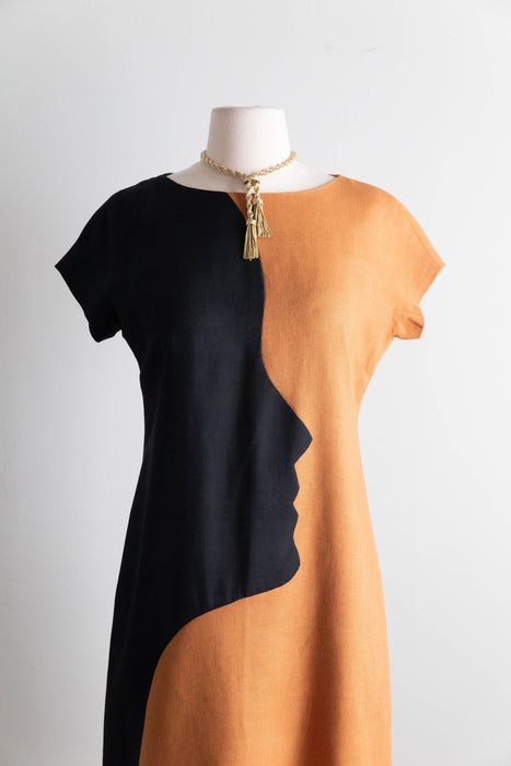 Rare Museum Worthy Silhouette Dress By BH WRAGGE Dated 1970 / ML