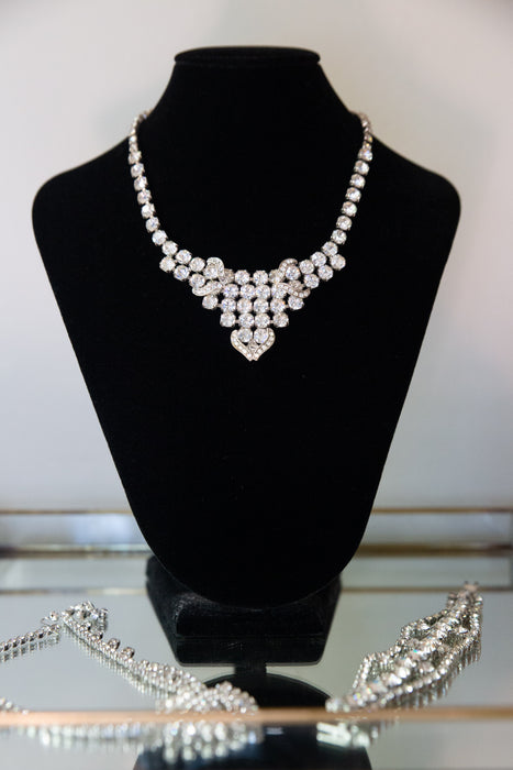 Stunning 1950's Rhinestone Statement Necklace / Choker