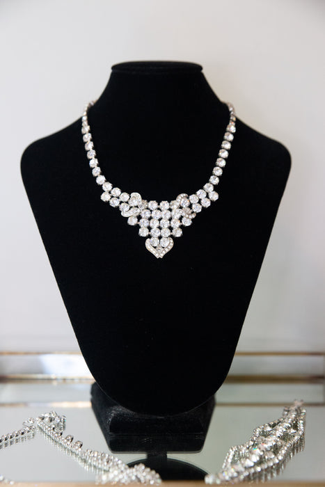 Stunning 1950's Rhinestone Statement Necklace / Choker