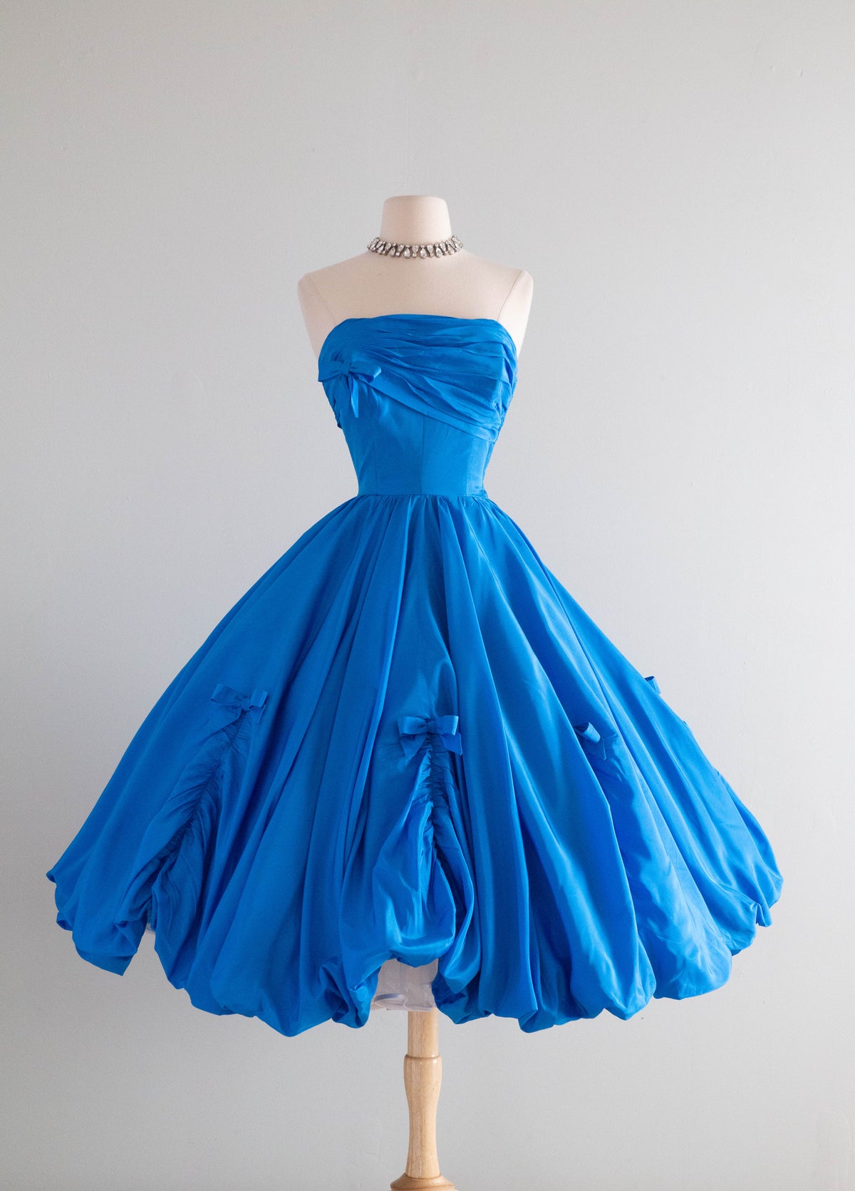 Vintage 1950's Cote D'Azur Blue Formal Dress By Cotillion / Small – Xtabay Vintage