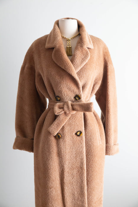 Vintage Italian Alpaca & Cashmere Coat By Cinzia Rocca / ML