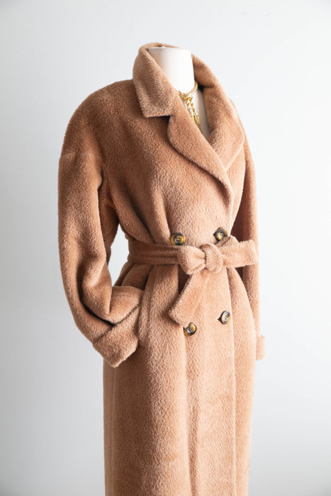 Vintage Italian Alpaca & Cashmere Coat By Cinzia Rocca / ML