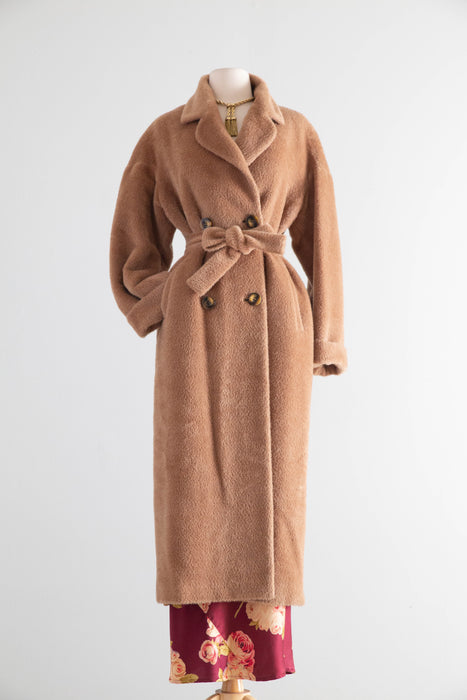 Vintage Italian Alpaca & Cashmere Coat By Cinzia Rocca / ML