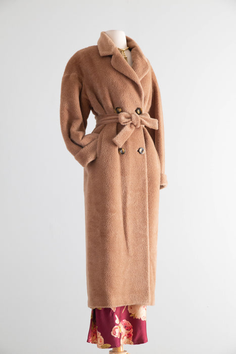 Vintage Italian Alpaca & Cashmere Coat By Cinzia Rocca / ML