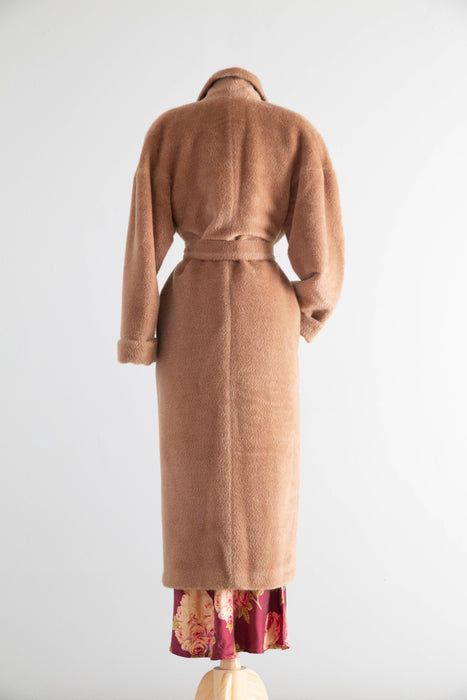 Vintage Italian Alpaca & Cashmere Coat By Cinzia Rocca / ML