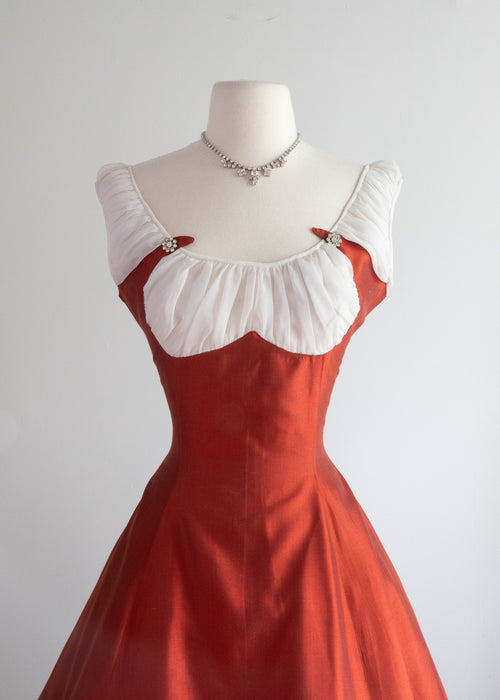 Rare 1950's Bettie Page "Devil In Disguise" Party Dress By Harco / SM