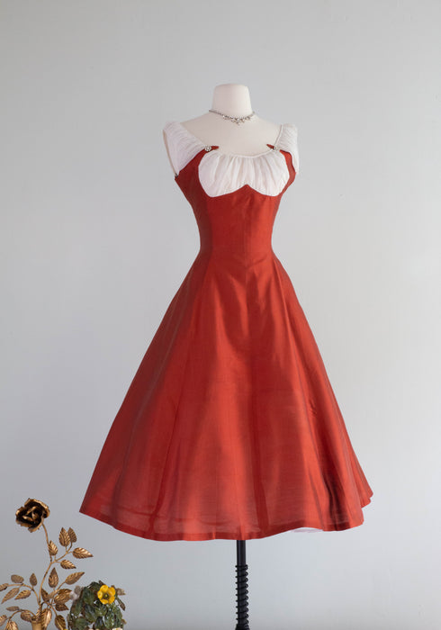 Rare 1950's Bettie Page "Devil In Disguise" Party Dress By Harco / SM