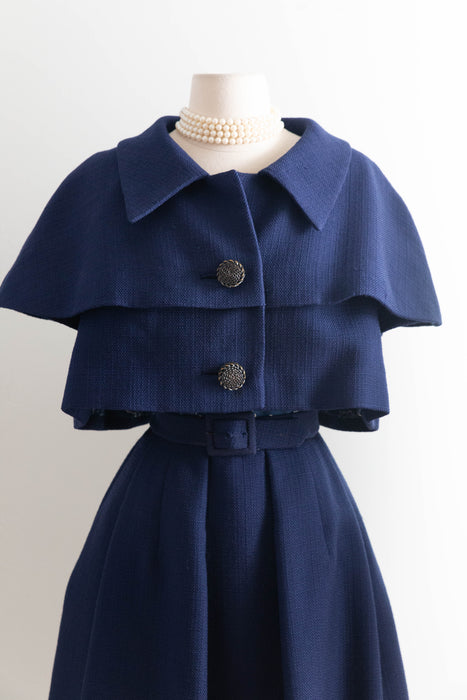Rare 1960's James Galanos Two Piece Dress And Jacket Set / SM